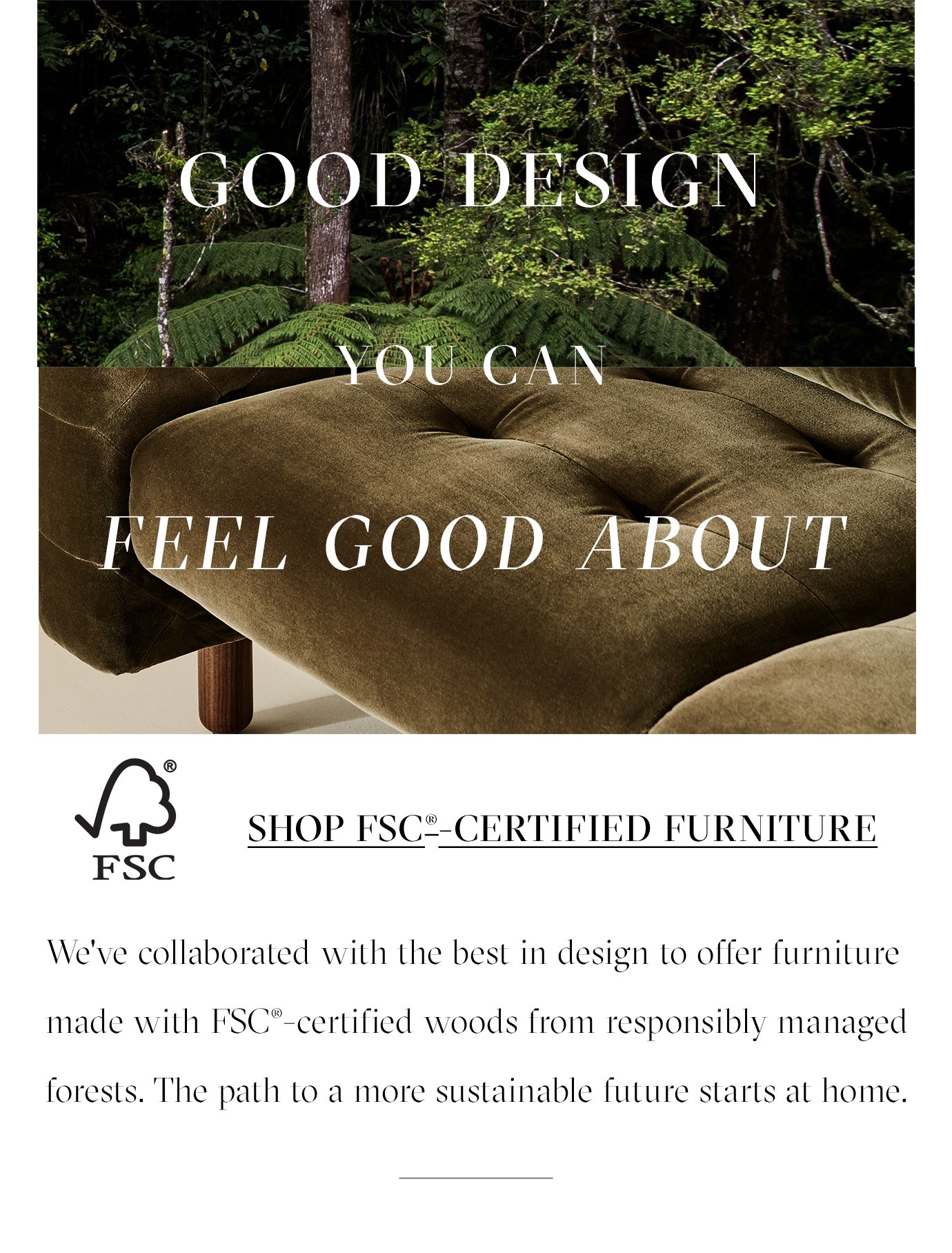 SHOP FSC-CERTIFIED FURNITURE