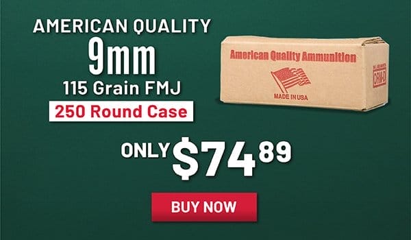 American Quality 9mm 250 Rounds