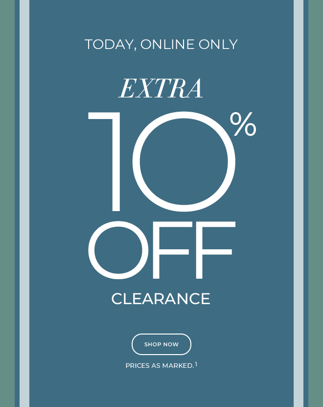 Extra 10% off clearance