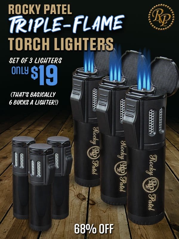 Rocky Patel Triple Flame Torch Lighters