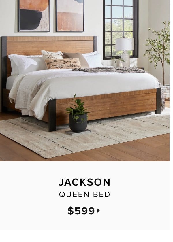Jackson queen bed \\$599