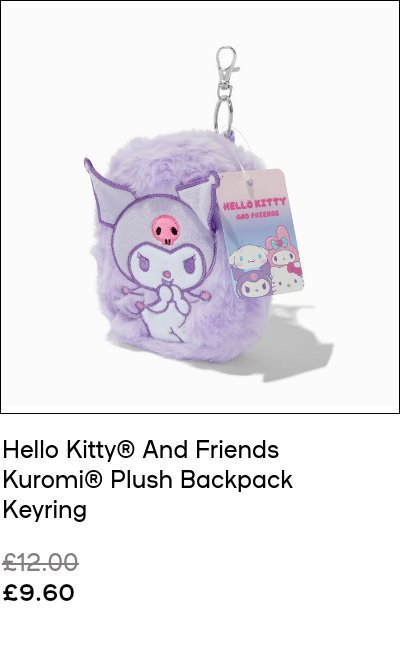 Hello Kitty® And Friends Kuromi® Plush Backpack Keyring