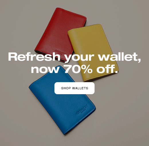 Refresh your wallet, now 70% off. SHOP WALLETS