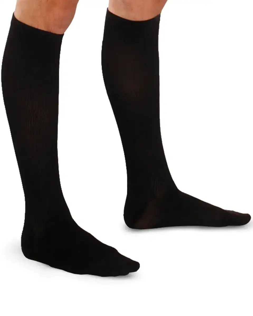 Image of Therafirm Light Men's Ribbed Support Socks 10-15 mmHg