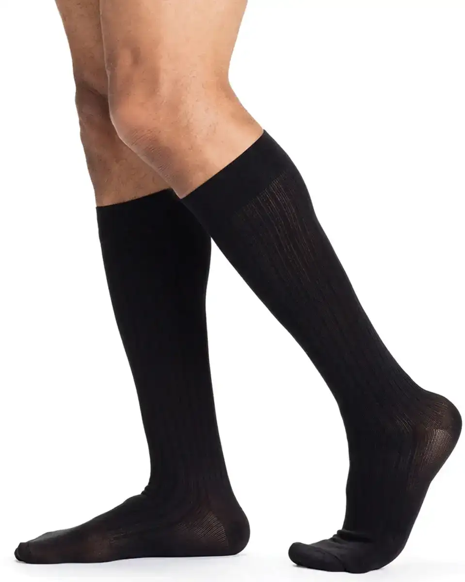 Image of Sigvaris 189C Business Casual Knee High Dress Socks Closed Toe 15-20mmHg