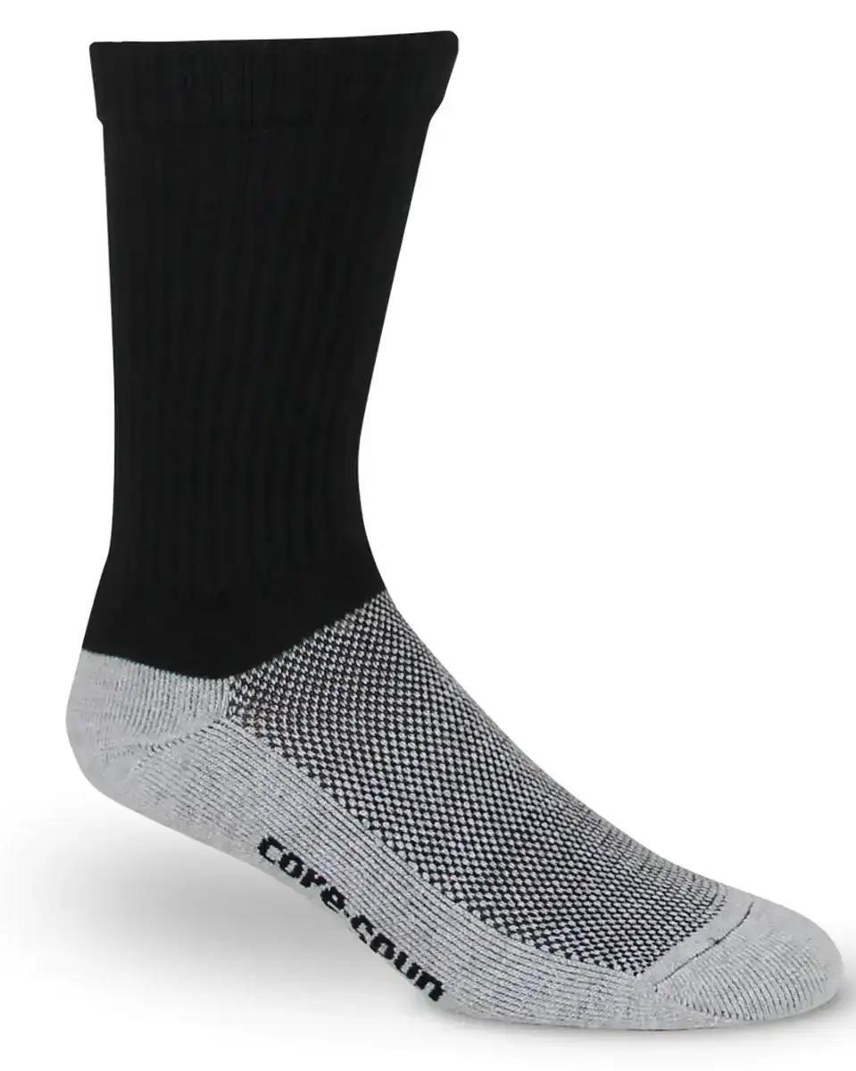 Image of Therafirm Core-Spun Crew Support Socks for Men & Women 10-15mmHg
