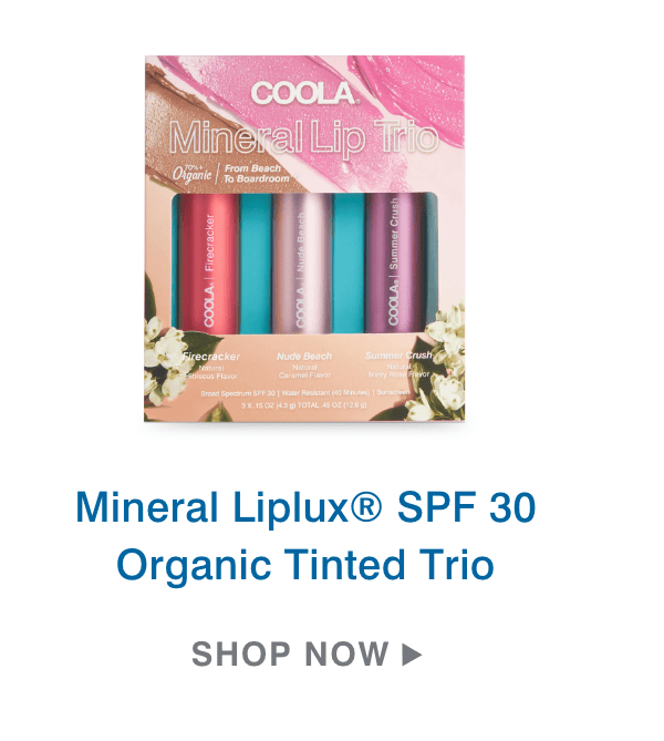 Shop Mineral Liplux® SPF 30 Organic Tinted Trio