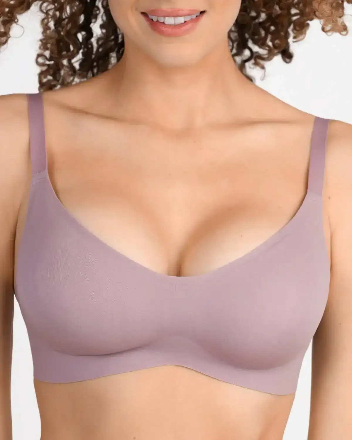 Image of Wire-Free Support Plunge Bra