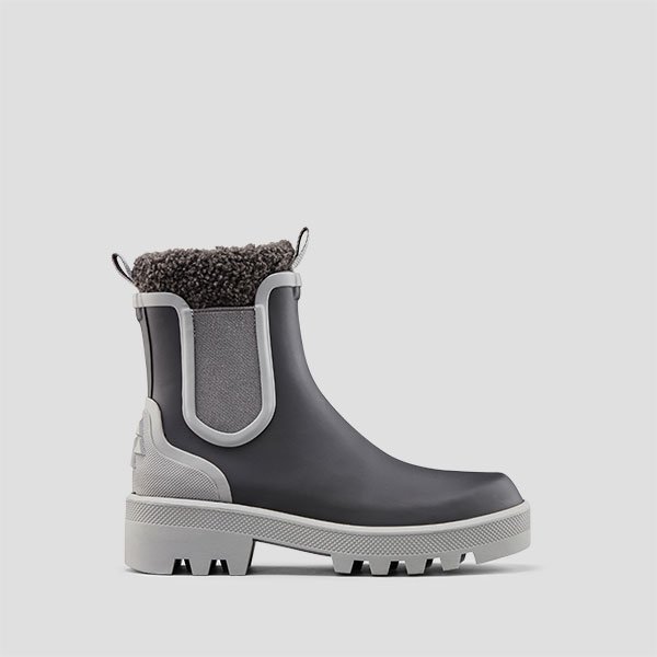 Ignite Rubber Waterproof Boot in Black-Charcoal