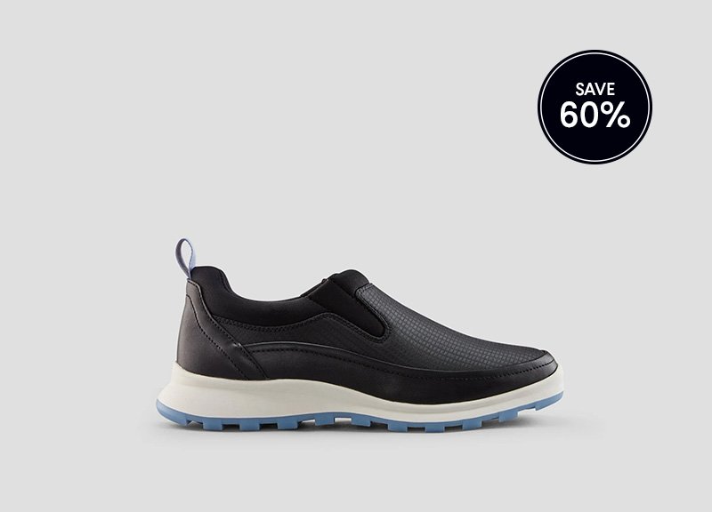Rave Nylon Slip-On Waterproof Sneaker in Black-White