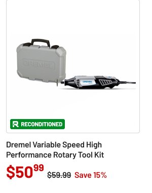 Dremel Variable Speed High Performance Rotary Tool Kit