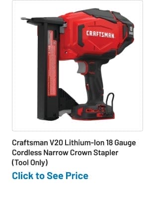 Craftsman V20 Lithium-Ion 18 Gauge Cordless Narrow Crown Stapler