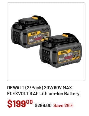 DEWALT 20V/60V MAX FLEXVOLT 6 Ah Lithium-Ion Battery