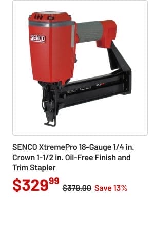 SENCO XtremePro 18-Gauge 1/4 in. Crown 1-1/2 in. Oil-Free Finish and Trim Stapler