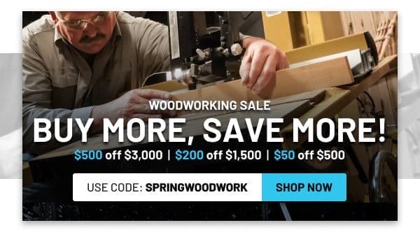 Woodworking sale