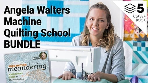Angela Walters Machine Quilting School Bundle - 5 Classes & Free Book