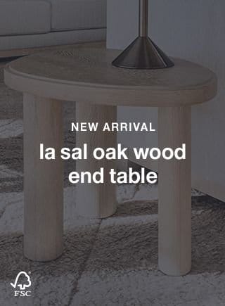 la sal oak wood end table