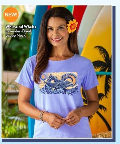Body_Banner_Prod6_Whimsical Whales - Lavender Dyed Short Sleeve Scoop Neck T-Shirt