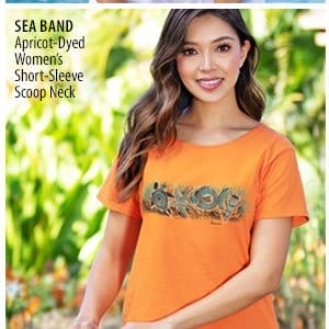 Body_Hero_Cta_Sea Band - Apricot Dyed Short Sleeve Scoop Neck T-Shirt