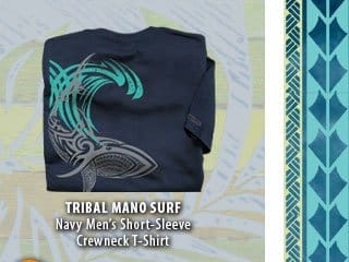 Body_Banner_Prod3_Tribal Mano Surf - Navy Short Sleeve Crewneck T-Shirt