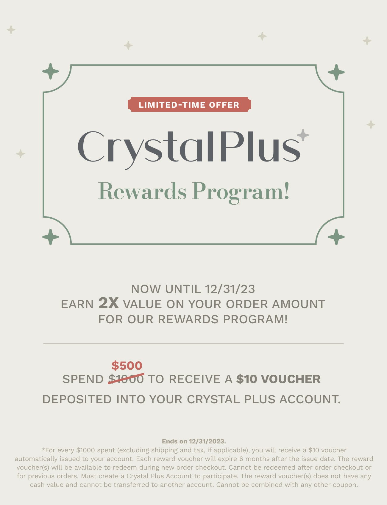 CrystalPlus Rewards Program!