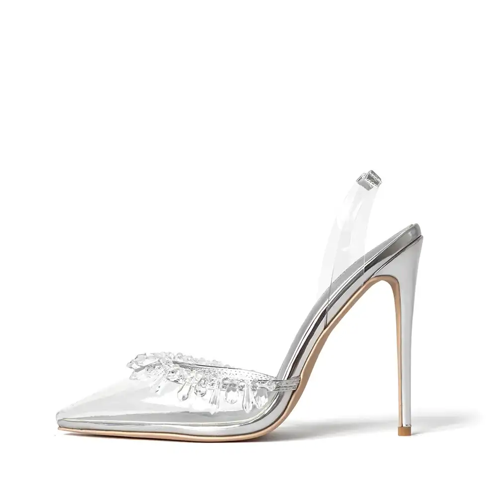 Image of Candice Clear Drip Slingback