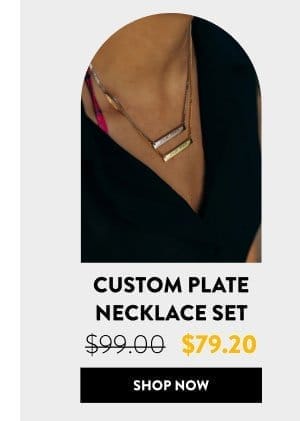 Custom plate necklace