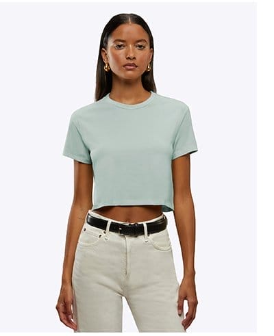 Amalfi Blue Cropped AF Tee