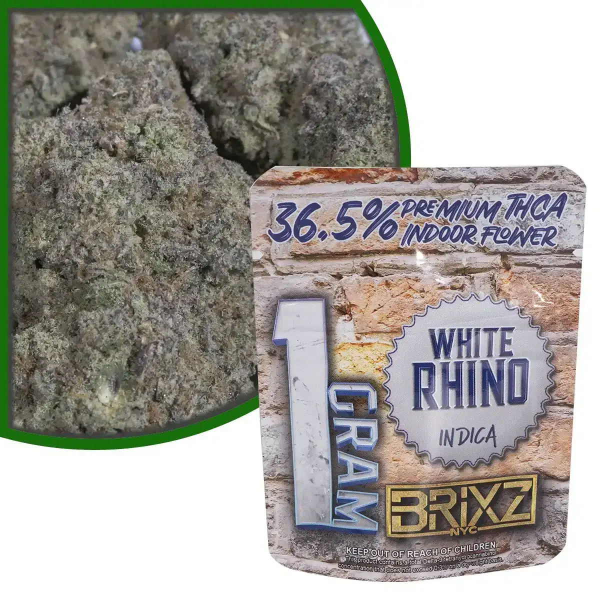 Image of BRIXZ NYC THCA Premium Indoor Cannabis Flower 1g