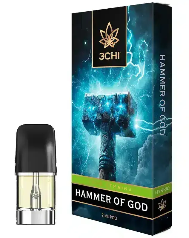 Image of 3CHI Premium True Strains Vape Pods 2g - Hammer of God