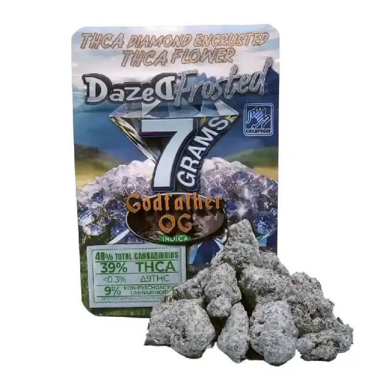 Image of Dazed8 Frosted THC-A Premium Indoor Flowers 7g - Godfather OG