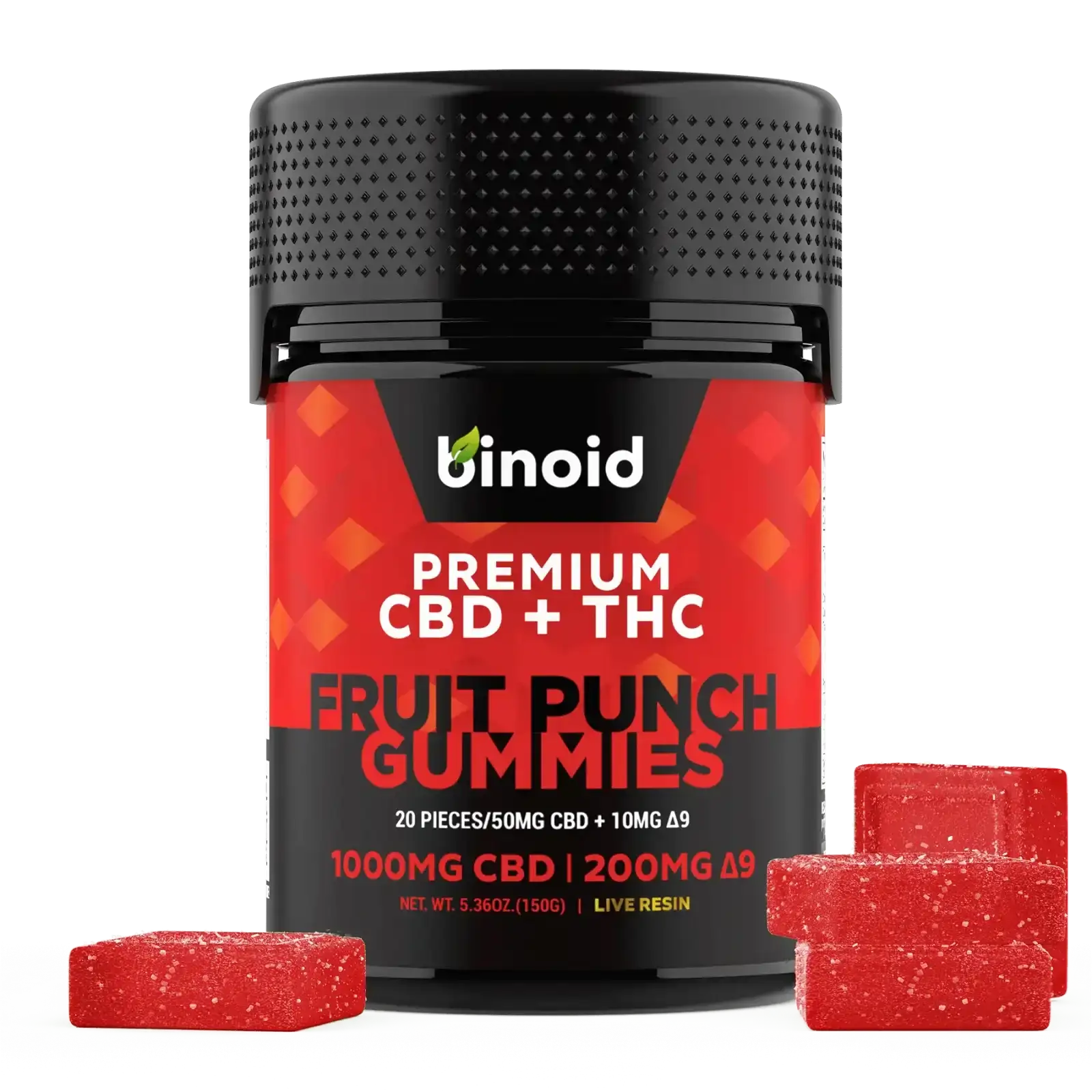 Image of Binoid 10mg Delta 9 THC Gummies (20pcs) - Fruit Punch