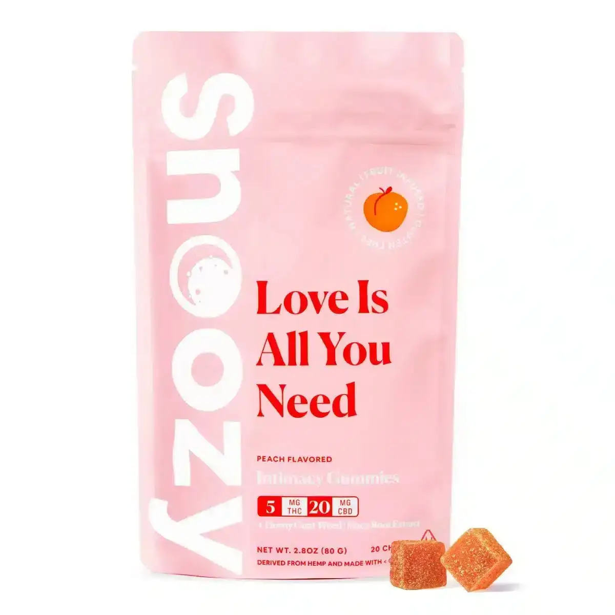 Image of Snoozy Vegan THC Gummies 20pc - Peach Intimacy