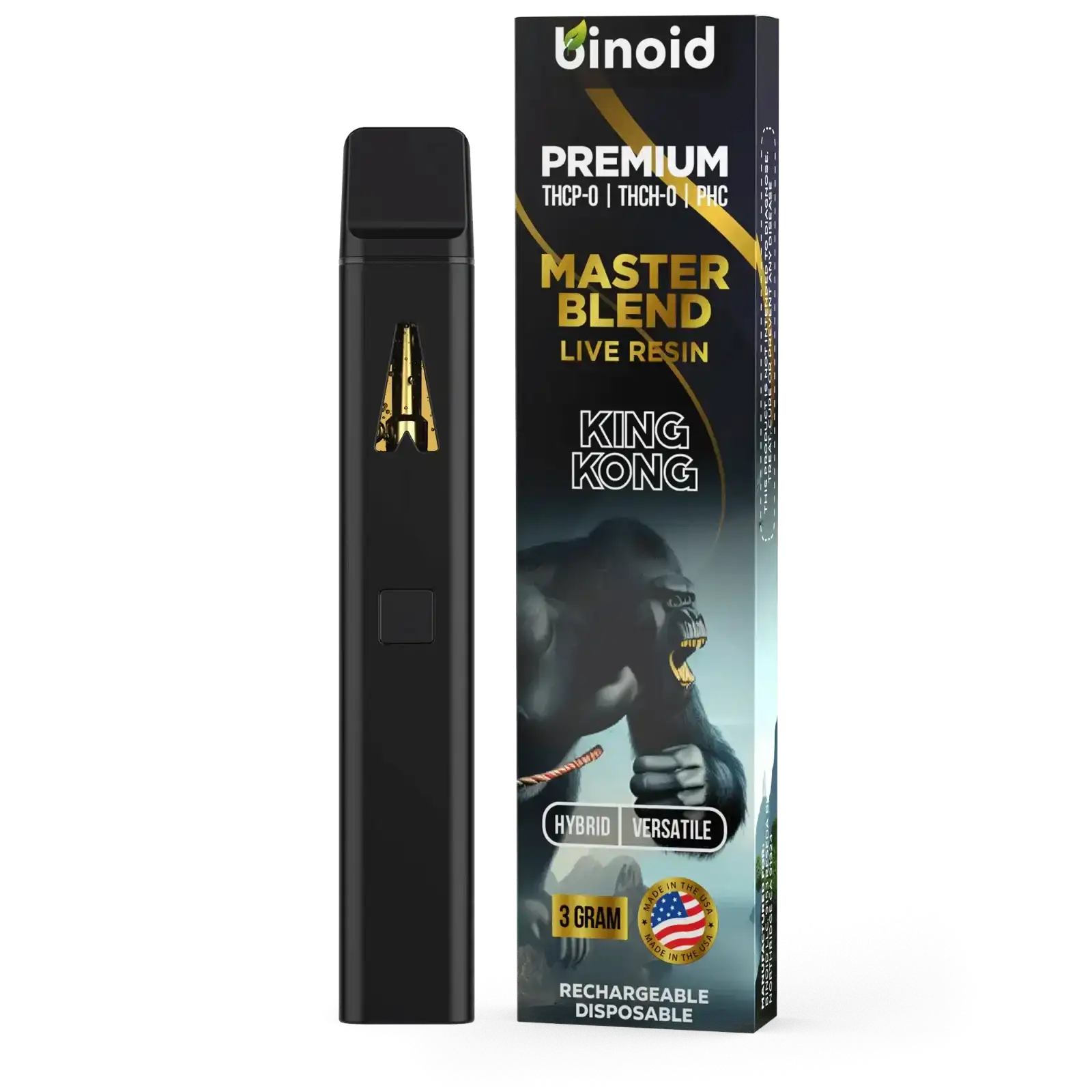 Image of Binoid Master Blend Live Resin Disposables 3g - King Kong