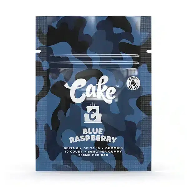 Image of Cake Delta 8 + Delta 10 Gummies 500mg (10pcs) - Blue Raspberry