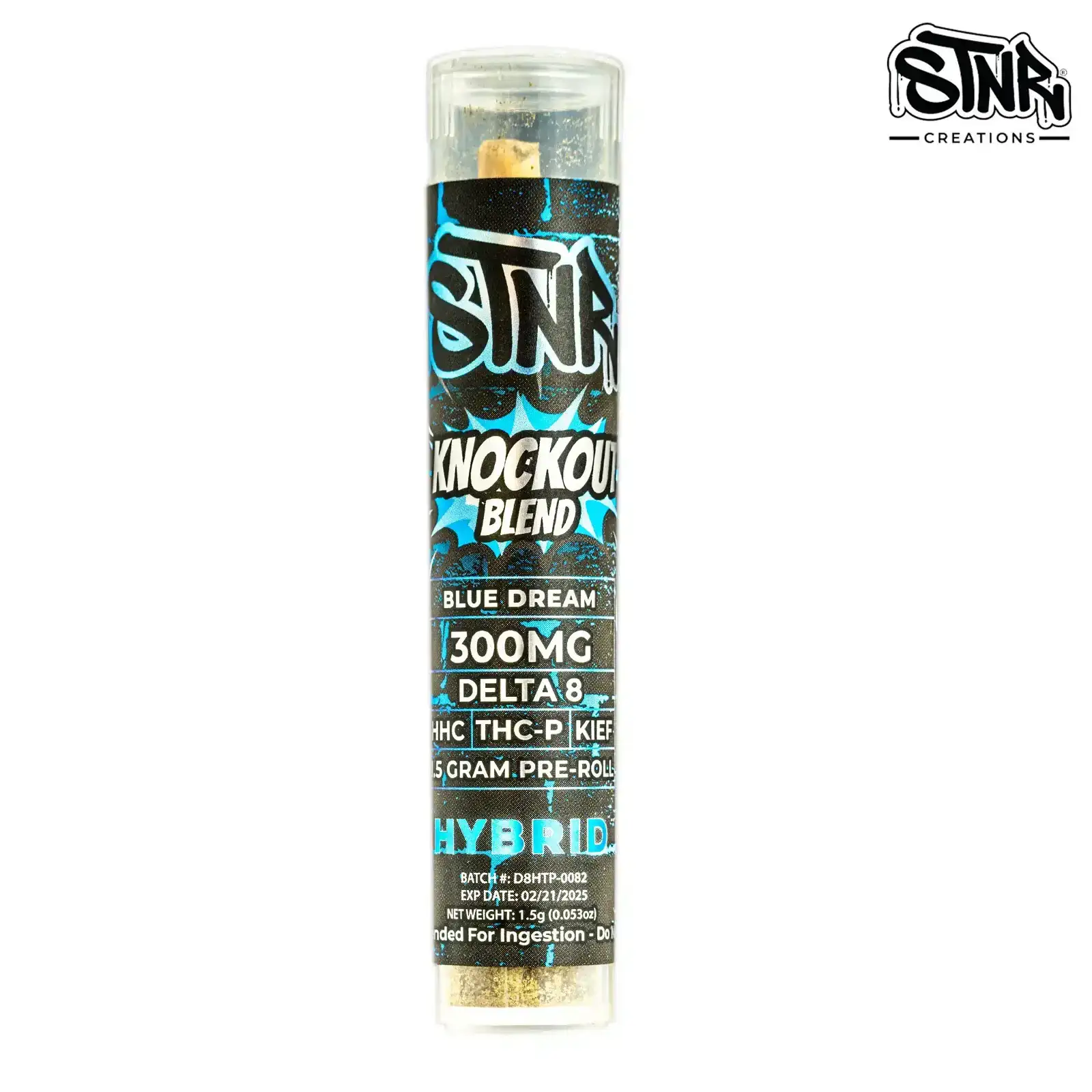 Image of STNR Creations Knockout Blend Pre-Rolls 300mg (1pc) - Cherry Lime Haze