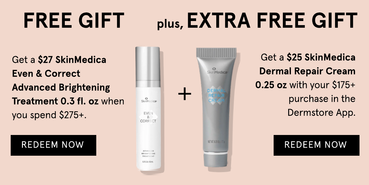2 FREE SkinMedica gifts with your purchase in the Dermstore App