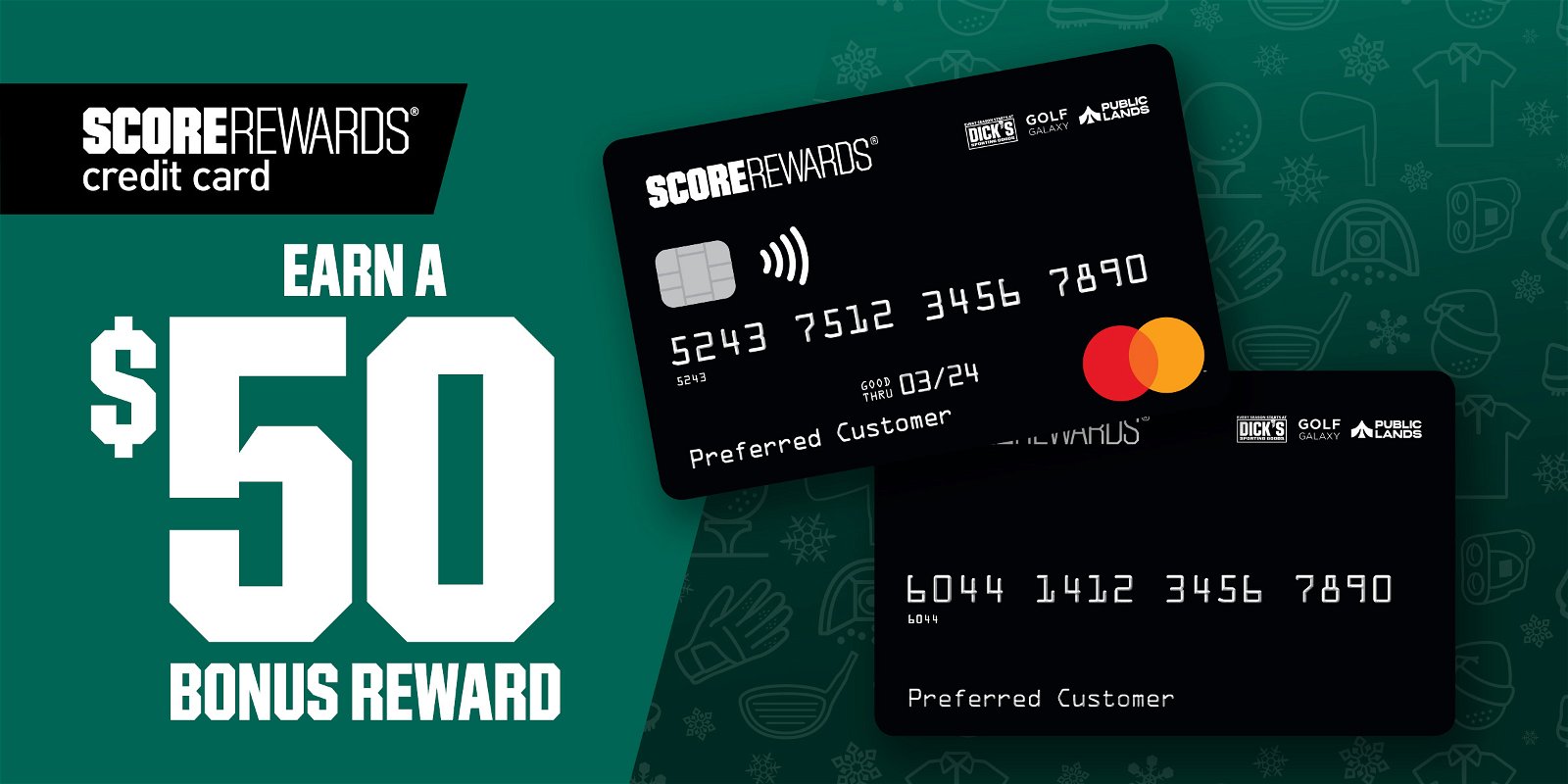 ScoreRewards credit card. Earn a \\$50 bonus reward.