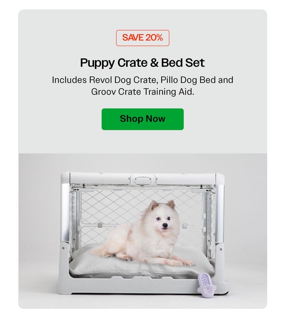 Puppy crate & bed set