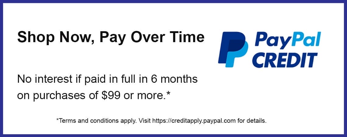 We Accept PayPal Credit