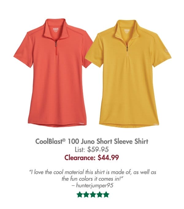 CoolBlast® 100 Ladies’ Juno Short Sleeve Shirt - \\$44.99