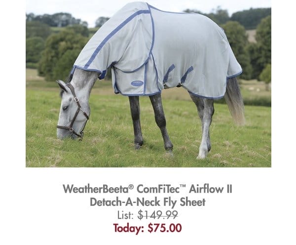 WeatherBeeta® ComFiTec™ Airflow II Detach-A-Neck Fly Sheet - \\$75