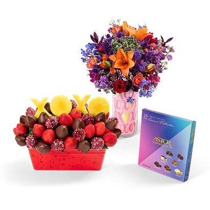 Chocolate Kisses & Flowers Bundle