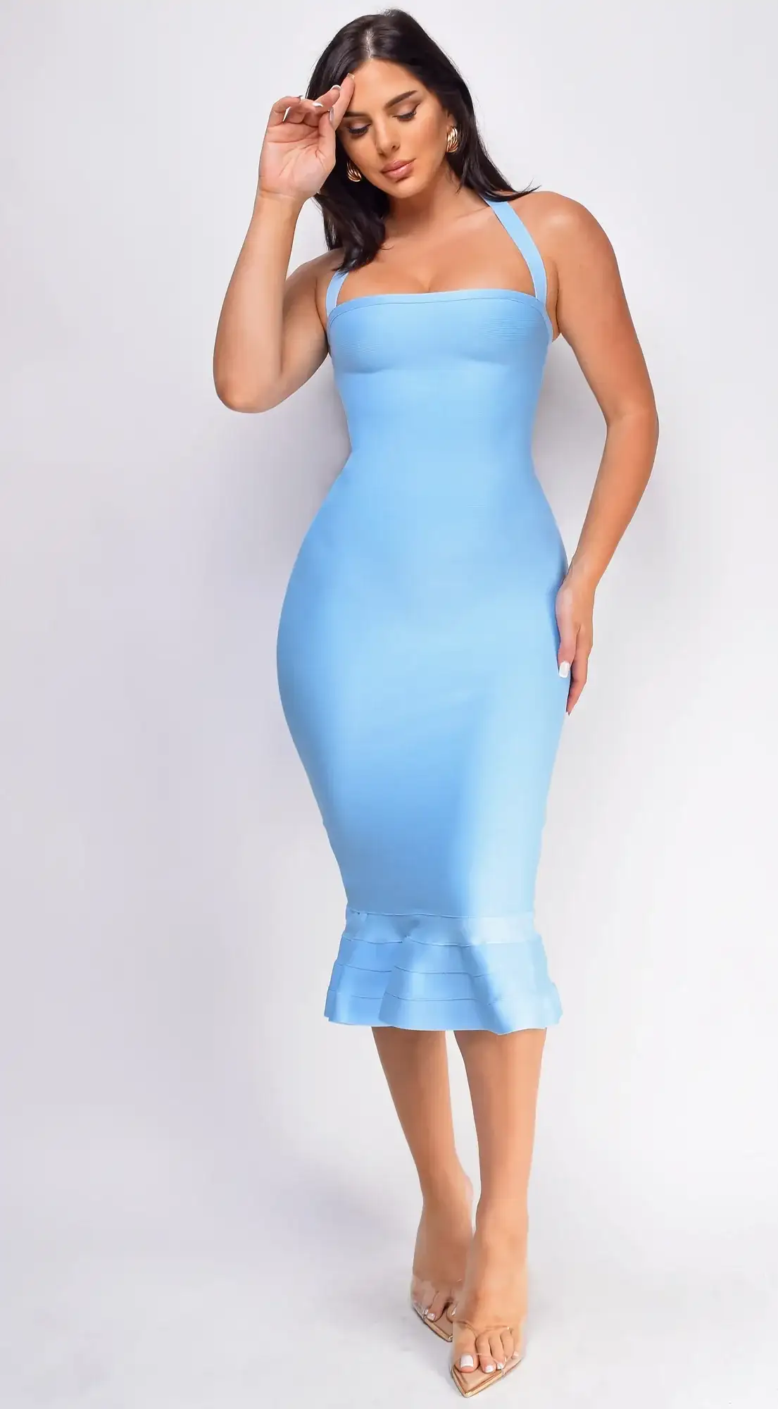 Image of Kayden Blue Mermaid Bandage Dress