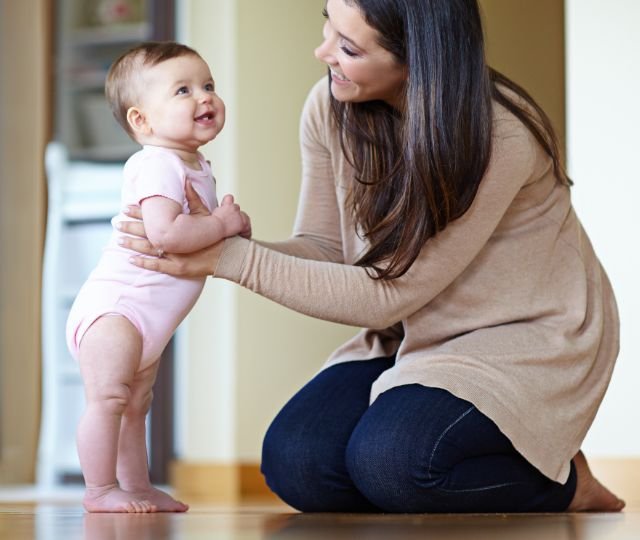 Parent holding baby