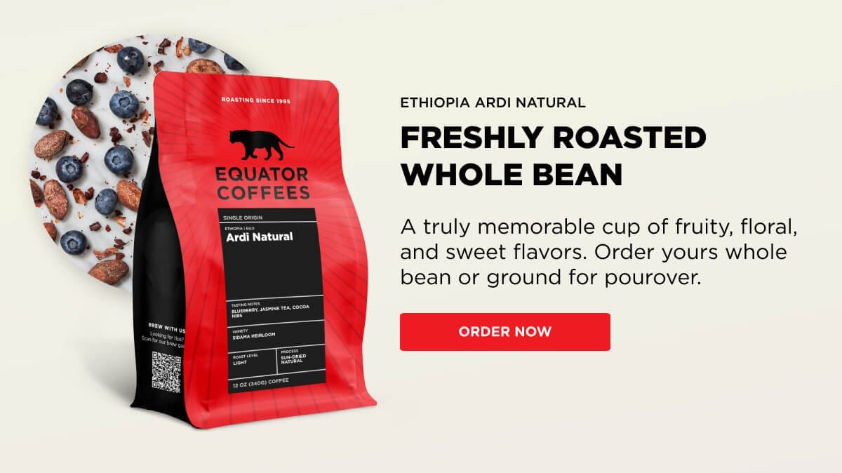 Freshly Roasted Whole Bean Coffee - Ethiopia Ardi Natural