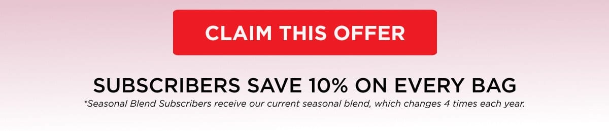 Claim this Offer: Subscribers Save 10% on Every Bag