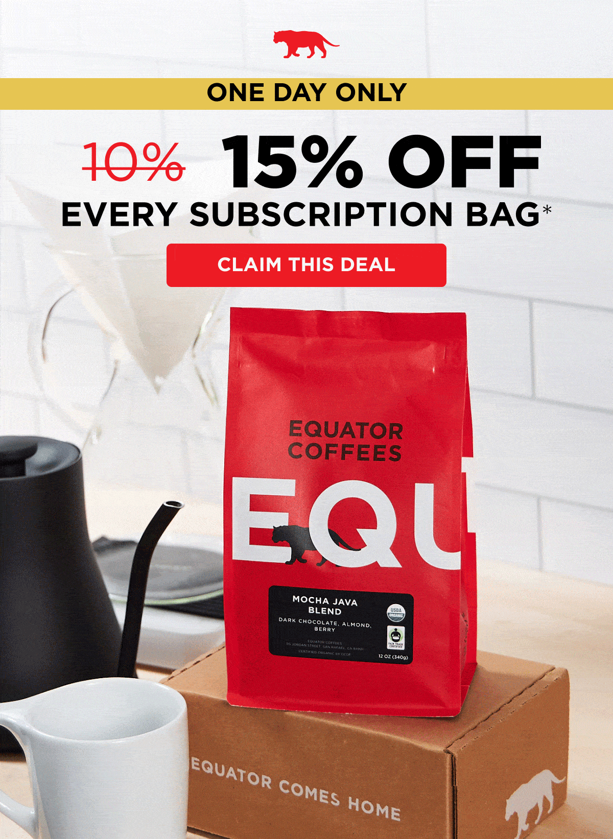 One Day Only: 20% OFF Every Subscription Bag