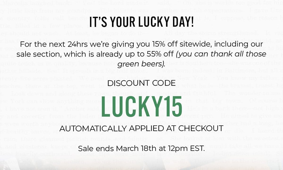 It's Your Lucky Day!