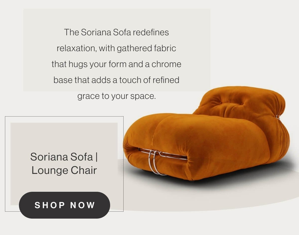 Soriana Sofa | Lounge Chair - The Soriana Sofa redefines relaxation, with gathered fabric that hugs your form and a chrome base that adds a touch of refined grace to your space. - Shop Now